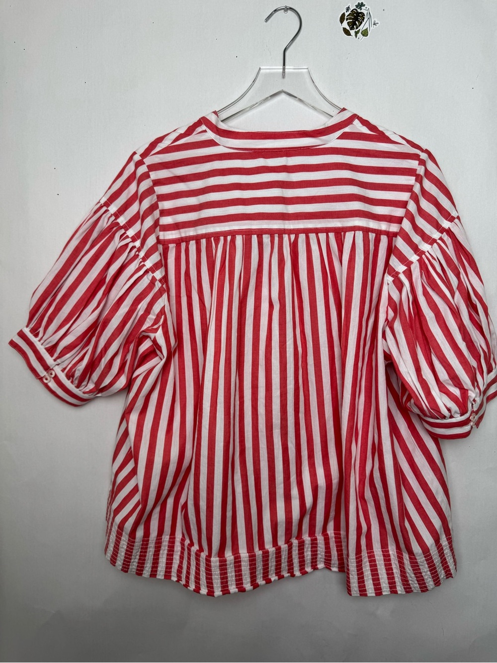 Anthropologie Red Striped Women's Top Sz 1X - Picture 4 of 7